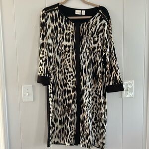 Chicos size 1 long sleeved animal print
